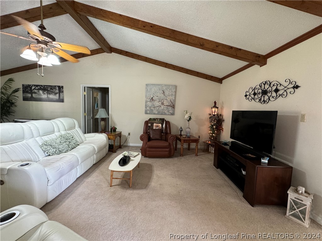 209 Old Farm Road Raeford, NC 28376 - Photo 8 of 45 a living room with furniture and a flat screen tv
