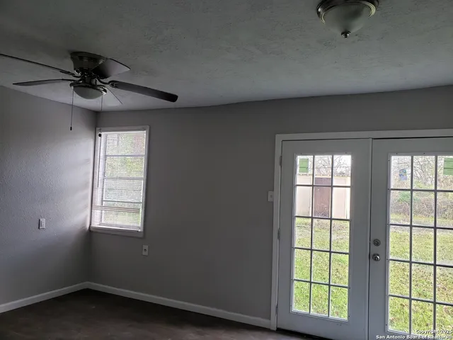 an empty room with a window