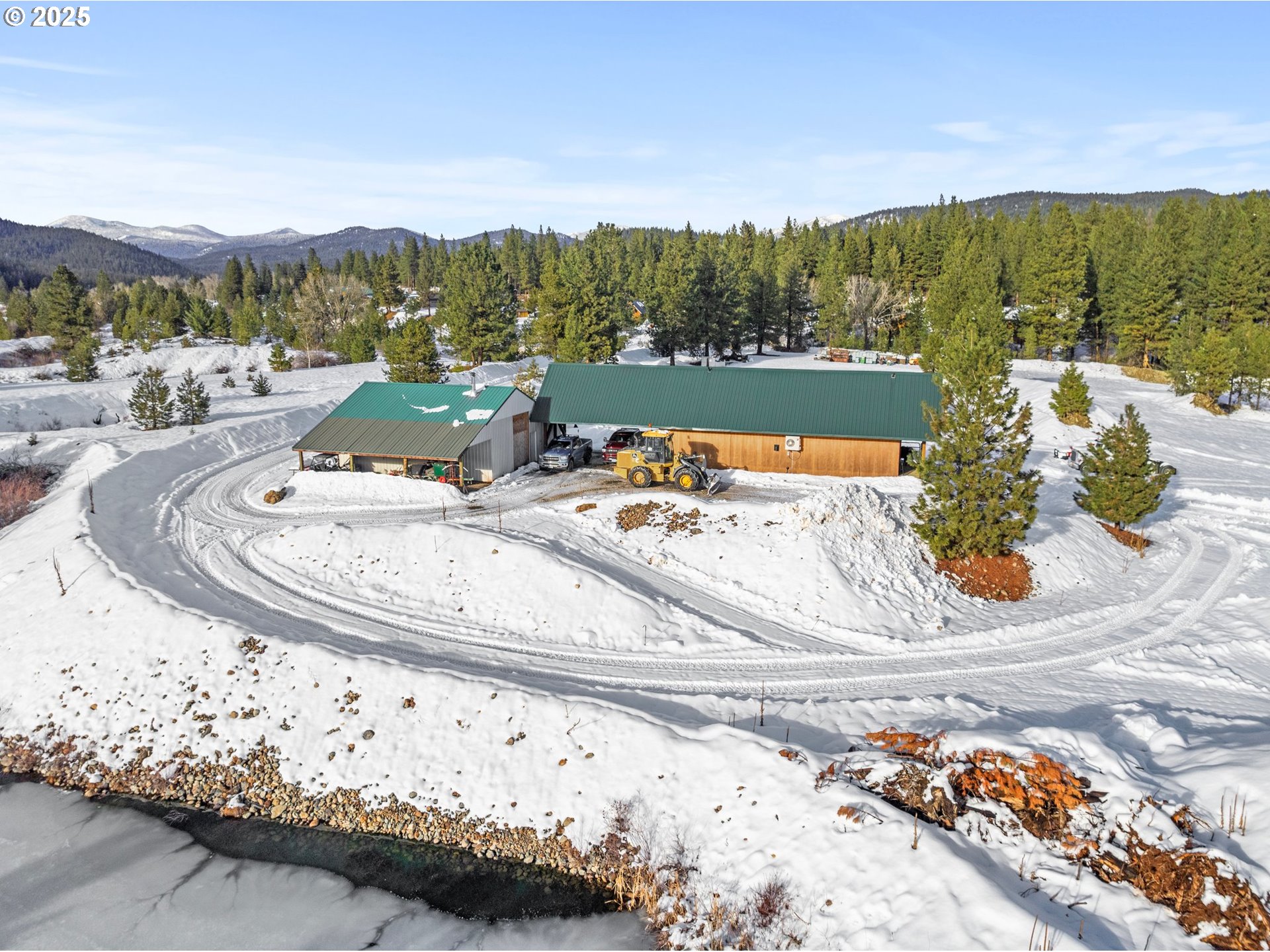 a view of a lake with a mountain