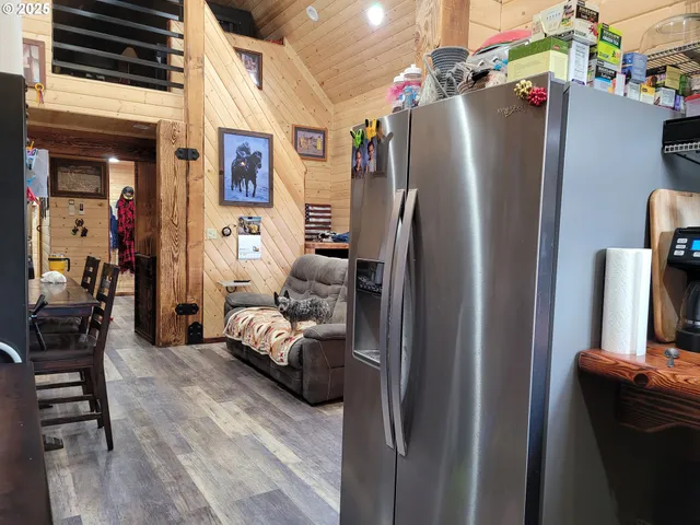 a room with furniture and a chandelier