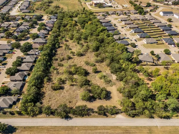a view of a large green field with lots of bushes