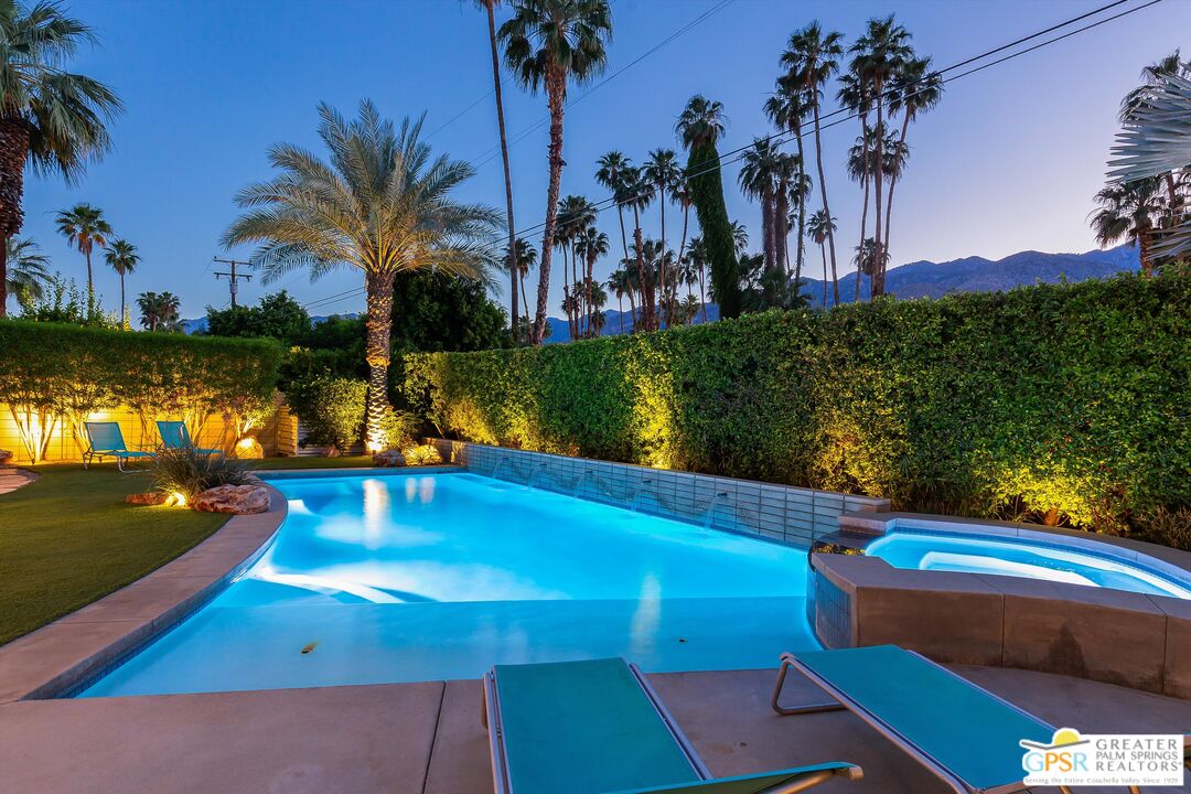 1349 Sagebrush Road Palm Springs, CA 92264 - Photo 51 of 61 a view of a yard with an outdoor space