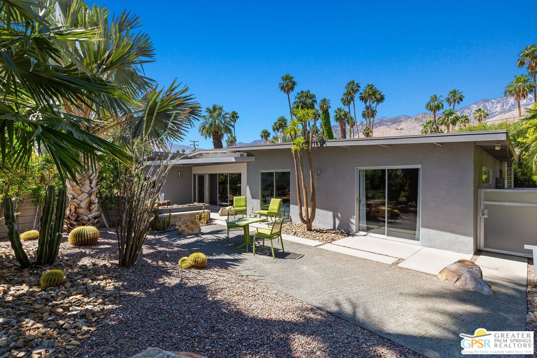 1349 Sagebrush Road Palm Springs, CA 92264 - Photo 8 of 61 a front view of a house with garden