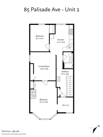 $2,650 | 85 Palisade Avenue, Unit 2, Jersey City, NJ 07306