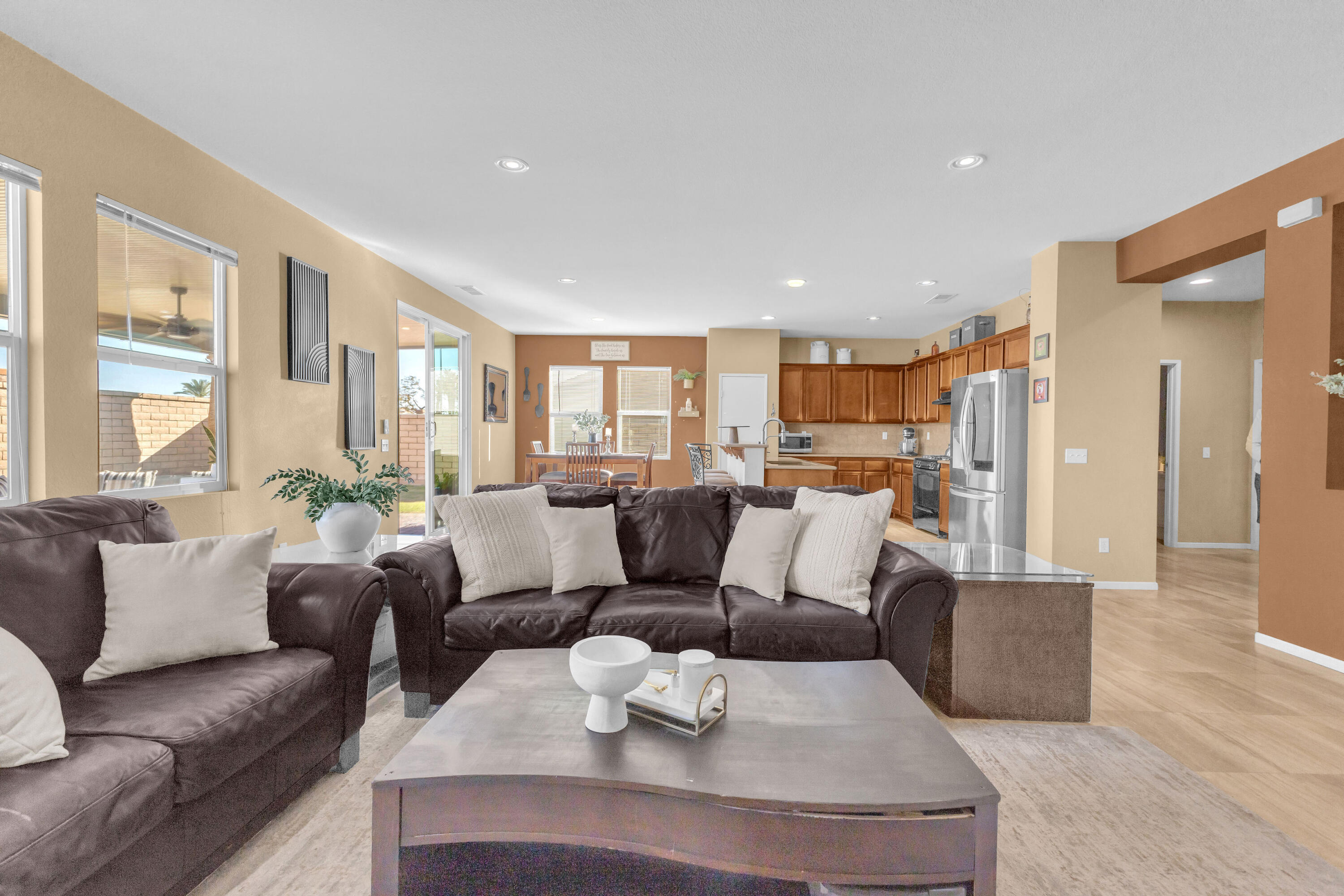 41394 Hanover Street Indio, CA 92203 - Photo 9 of 49 a living room with furniture kitchen and a large window