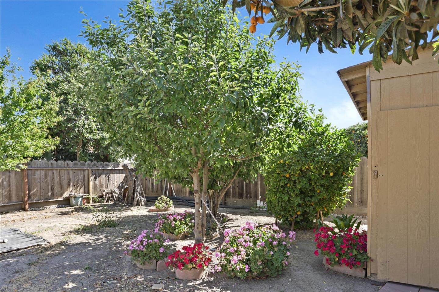402 Haven Drive King City, CA 93930 - Photo 21 of 22 a view of a backyard with table and chairs and potted plants