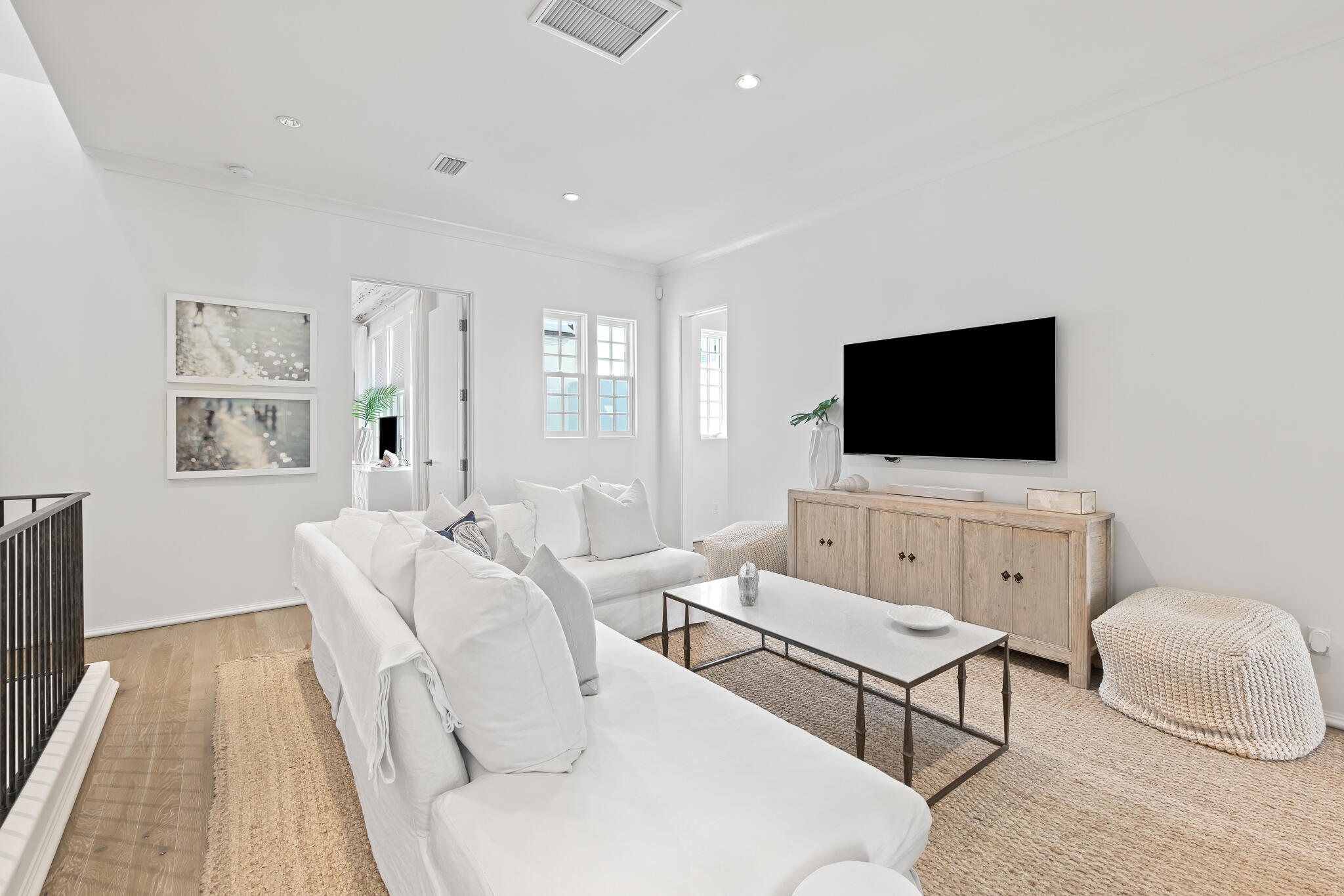 32 Shinbone Court Inlet Beach, FL 32461 - Photo 23 of 53 a living room with furniture and a flat screen tv