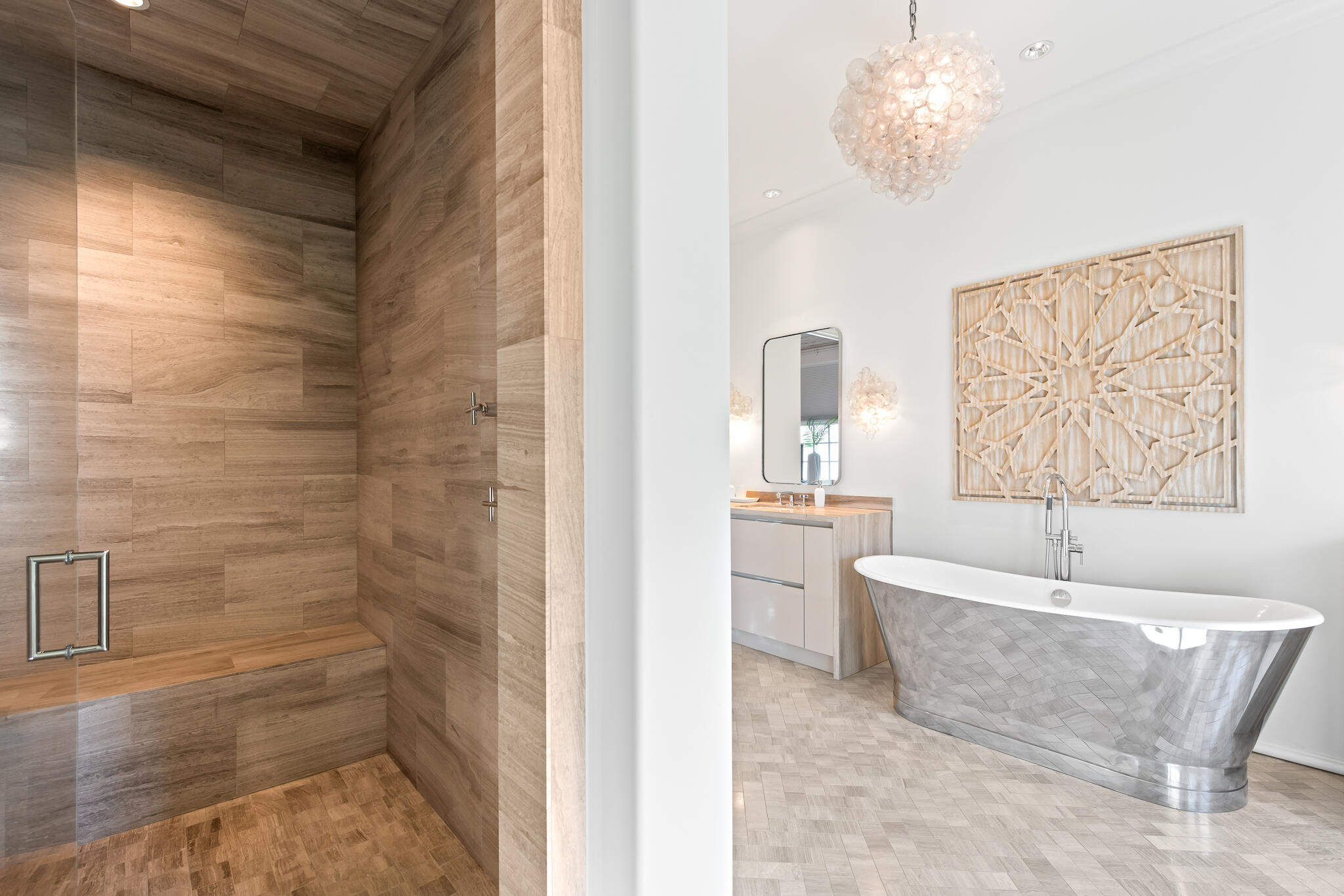 32 Shinbone Court Inlet Beach, FL 32461 - Photo 32 of 53 a bathroom with a bathtub and a shower