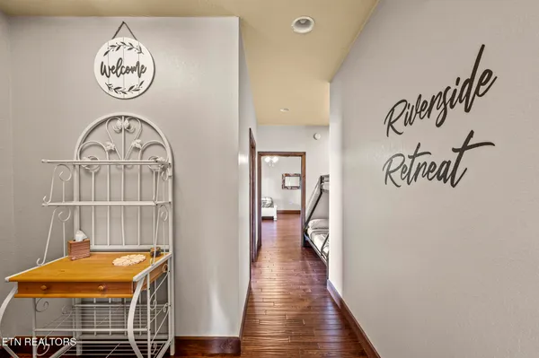 a bedroom with bunk bed
