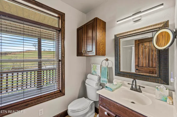a living room with a bed furniture and a window