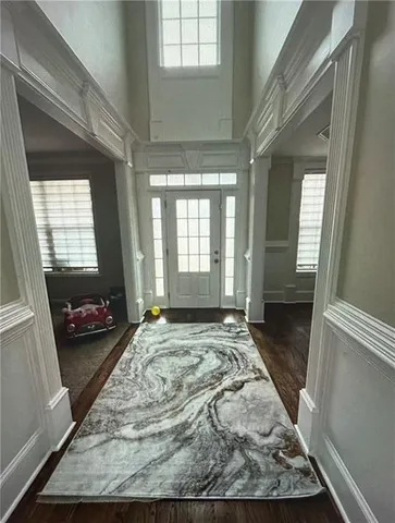 a view of a bedroom and window