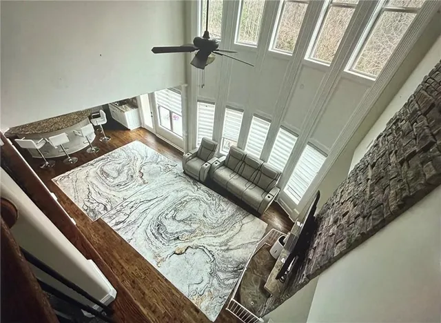 a view of a living room