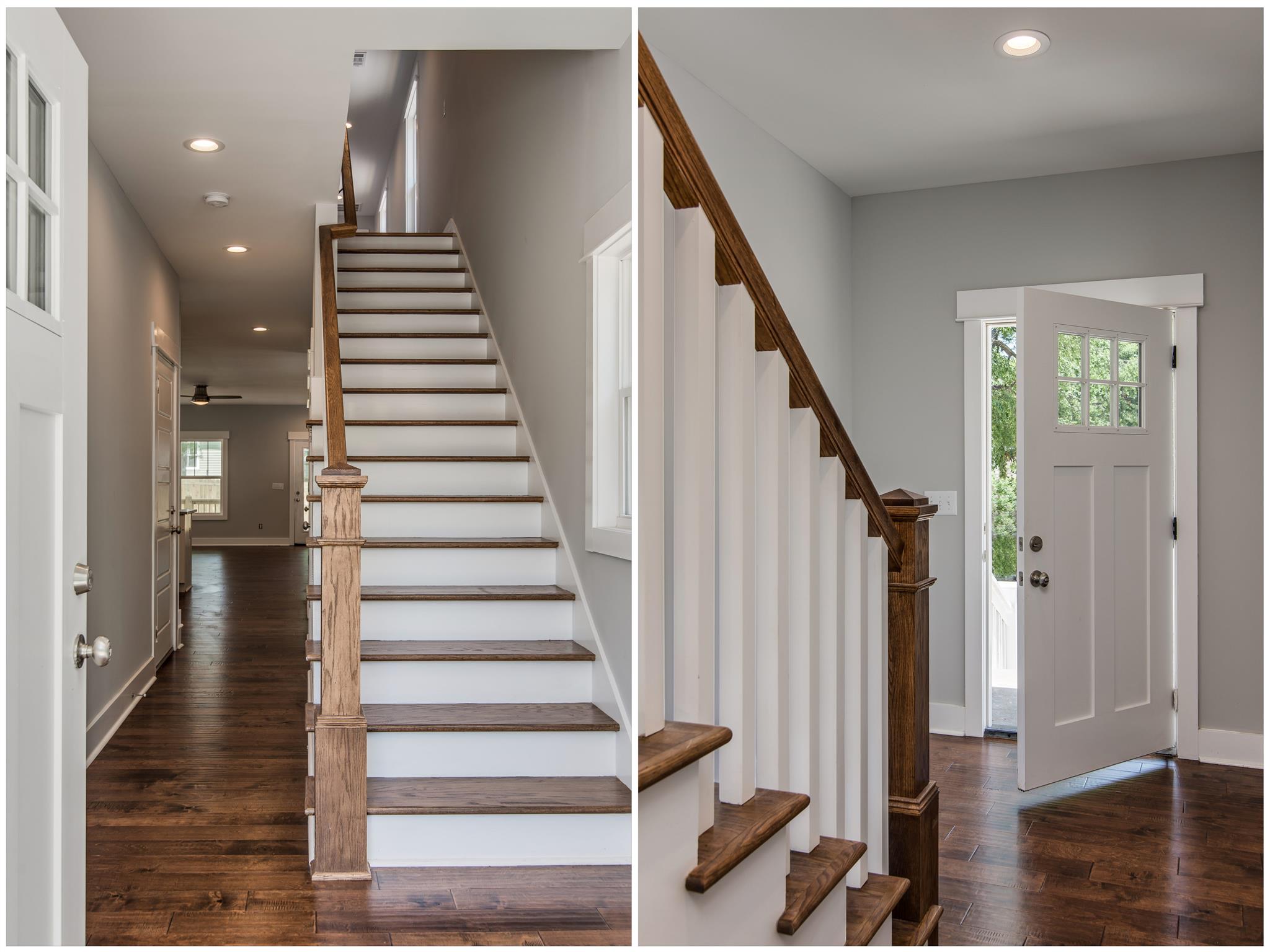 603 B Ries Avenue Nashville, TN 37209 - Photo 3 of 25 a view of entryway with wooden floor and stairs