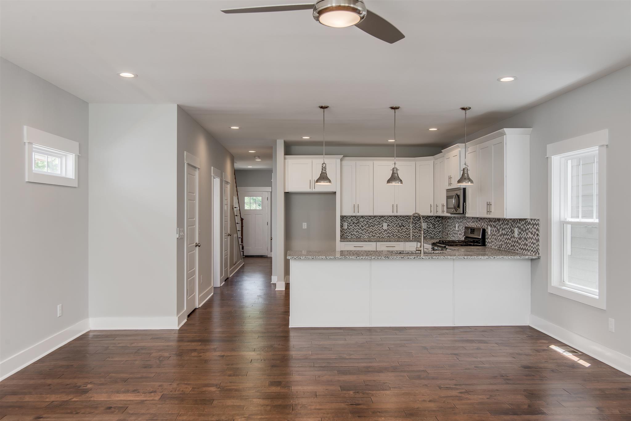 603 B Ries Avenue Nashville, TN 37209 - Photo 6 of 25 a view of kitchen with cabinets and wooden floor