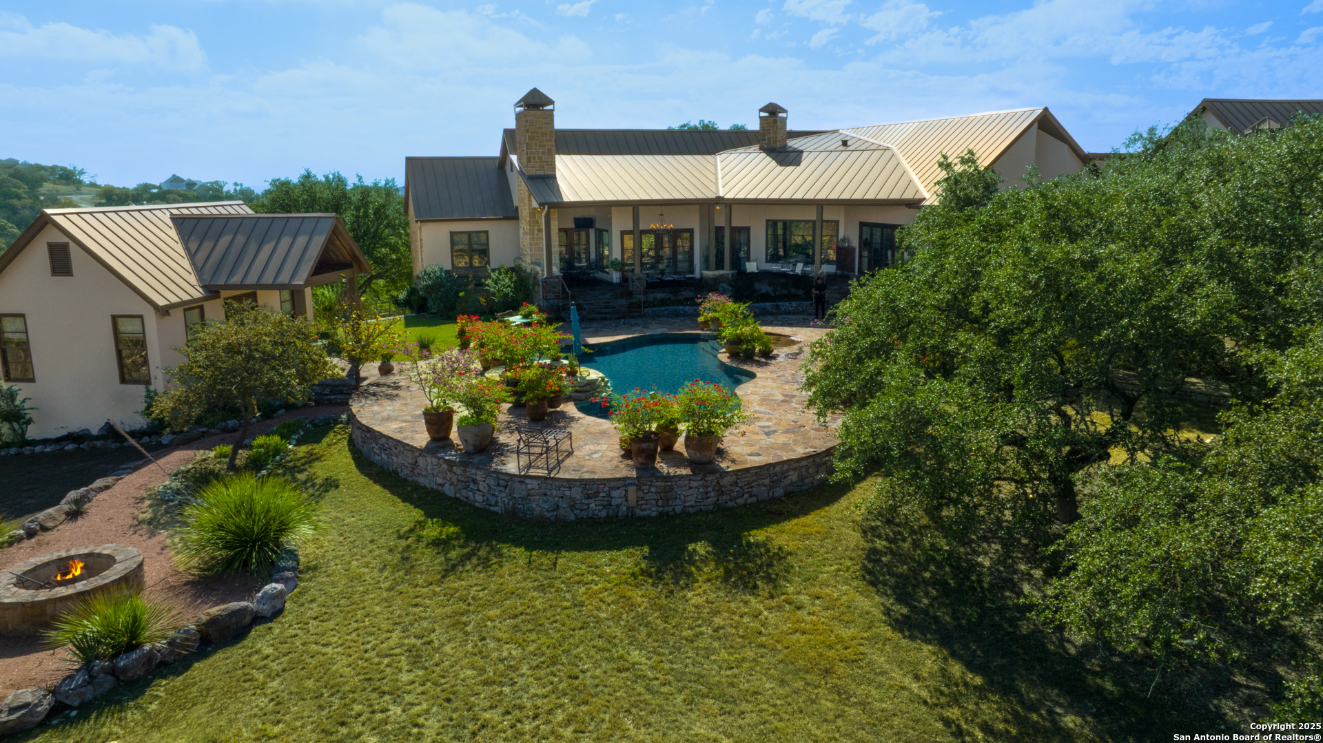 165 Painted Sky Comfort, TX 78013 - Photo 1 of 49 a swimming pool with outdoor seating and yard