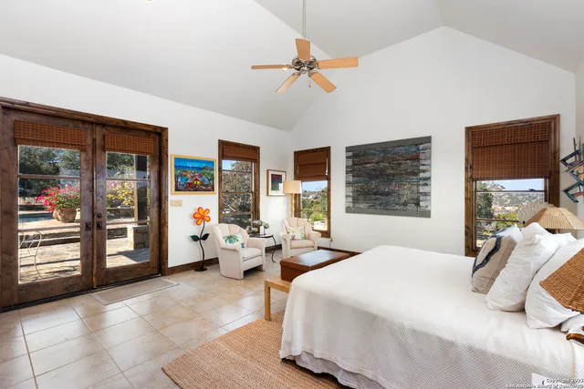 a view of a living room and bathroom