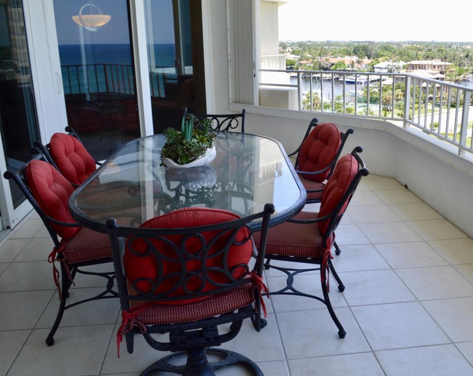 550 South Ocean Boulevard, Unit 805 Boca Raton, FL 33432 - Photo 21 of 31 balcony dining area