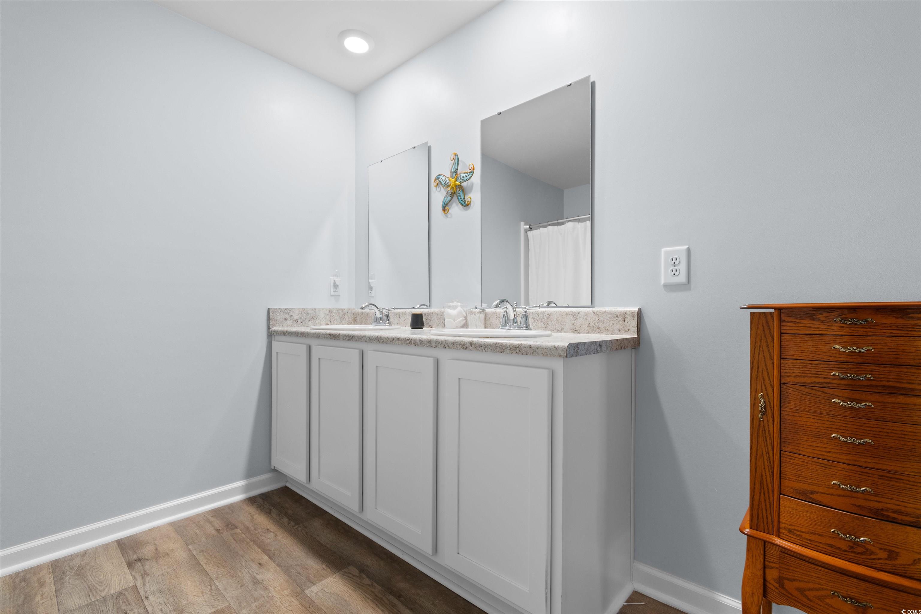 824 Twickenham Loop Longs, SC 29568 - Photo 12 of 27 Bathroom featuring double vanity, wood finished fl