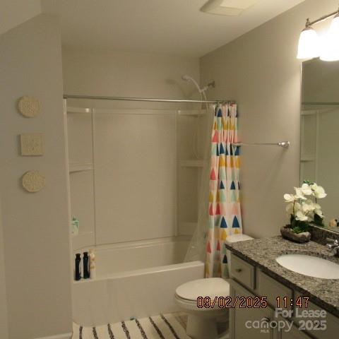 7314 Vesper Drive Huntersville, NC 28078 - Photo 16 of 24 a bathroom with a granite countertop sink a toilet and shower