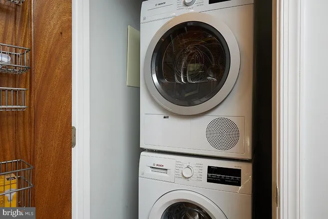 a view of washer and dryer in a utility room