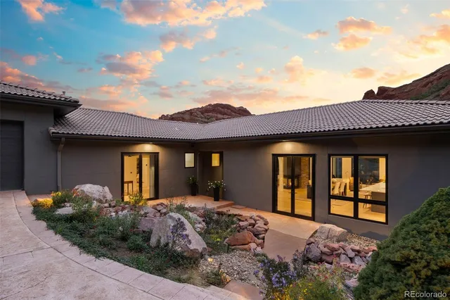 a front view of a house