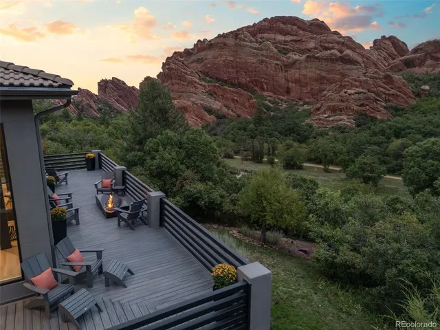 an aerial view of house with an outdoor space