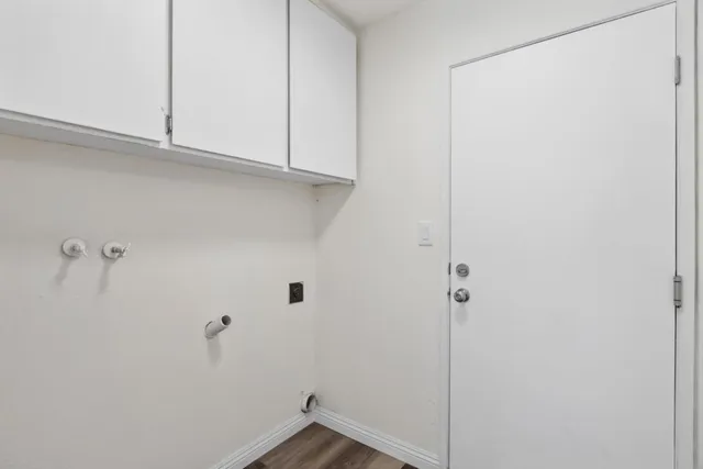 a view of small space with racks on the wall