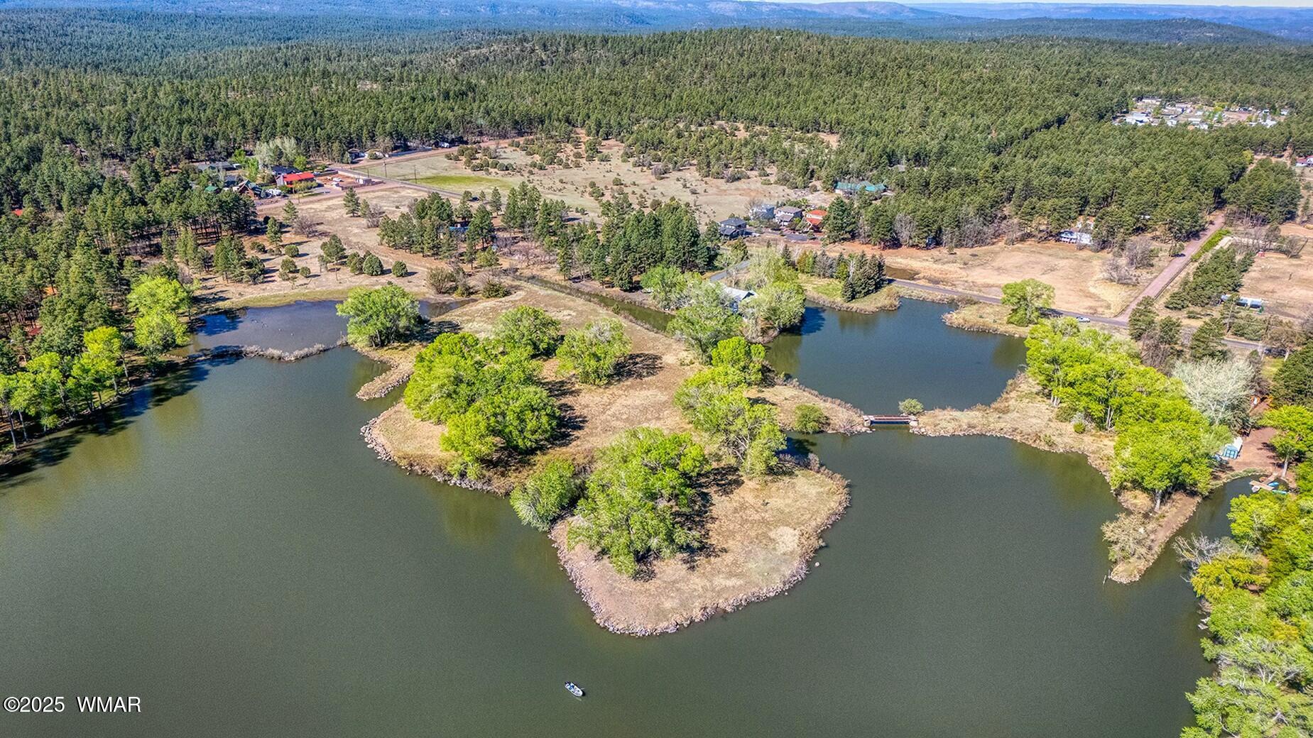 Xxx Larson Road Lakeside, AZ 85929 - Photo 11 of 45 an aerial view of a house with a lake view