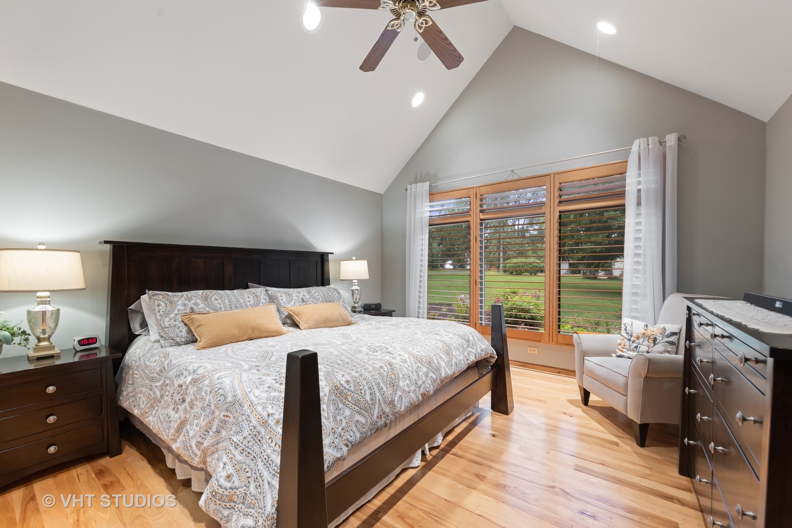 3S557 Norris Road Sugar Grove, IL 60554 - Photo 21 of 46 a bedroom with a large bed and a large window