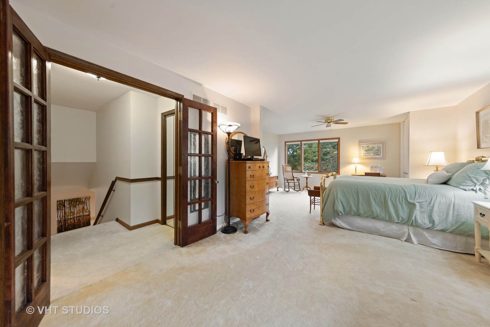 3S557 Norris Road Sugar Grove, IL 60554 - Photo 23 of 46 a bedroom with bed and glass door