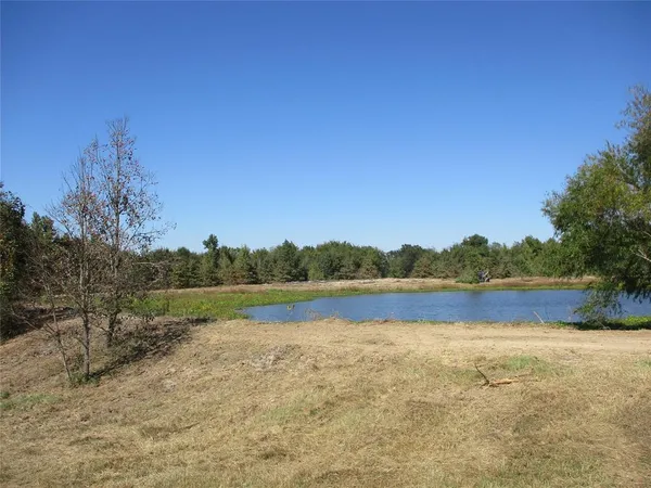 a view of lake with green space