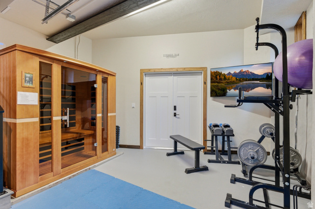 2687 Stewart Road Sundance, UT 84604 - Photo 45 of 48 Exercise area with a sauna