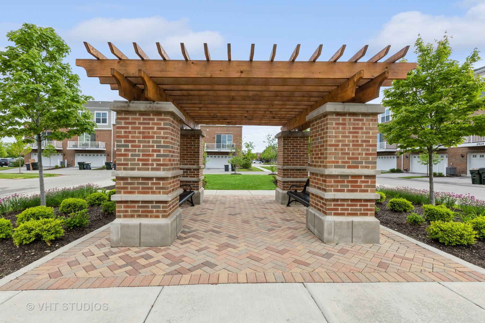 2950 Reflection Drive Naperville, IL 60564 - Photo 17 of 17 a view of a patio with table and chairs potted plants and large tree