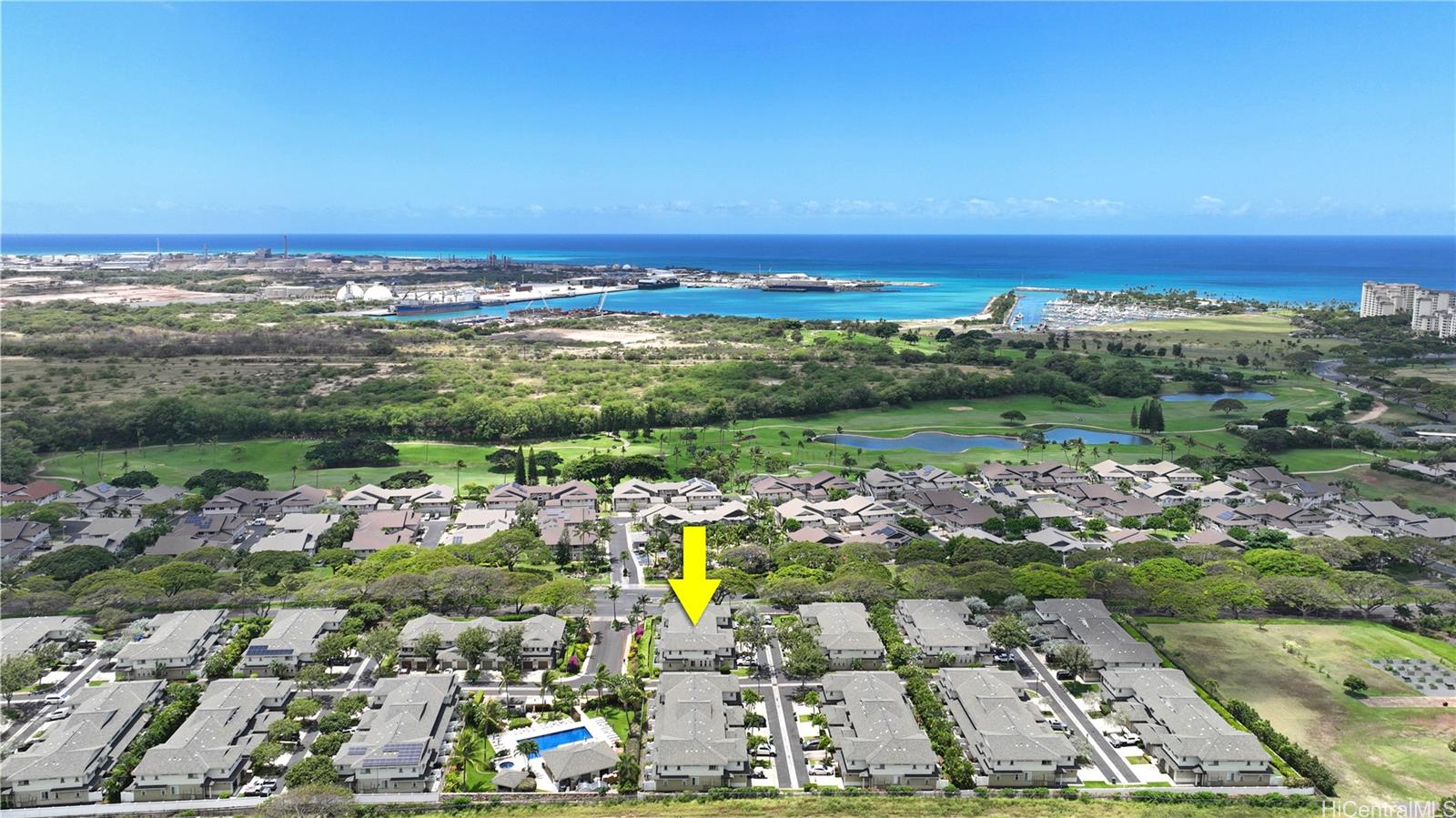 92-1490 Ali'inui Drive, Unit 803 Kapolei, HI 96707 - Photo 4 of 20 a view of a city with ocean view