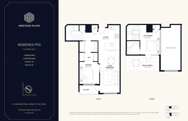 $685,000 | 35 Orchard Street, Unit 802, Jersey City, NJ 07306
