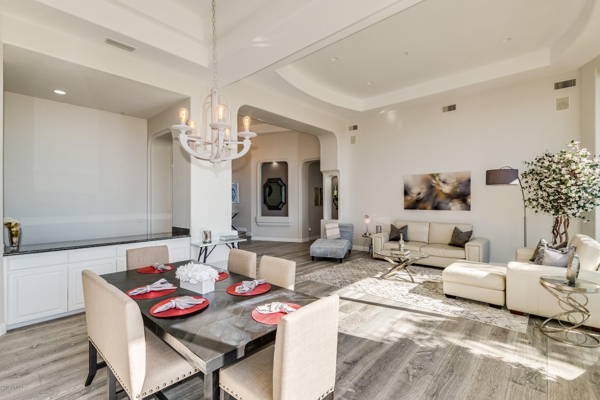 12501 East Doubletree Ranch Road Scottsdale, AZ 85259 - Photo 6 of 49 Living & Dining 2 w/14 Ft Coffered Clngs