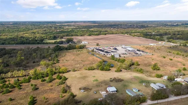 an aerial view of a city