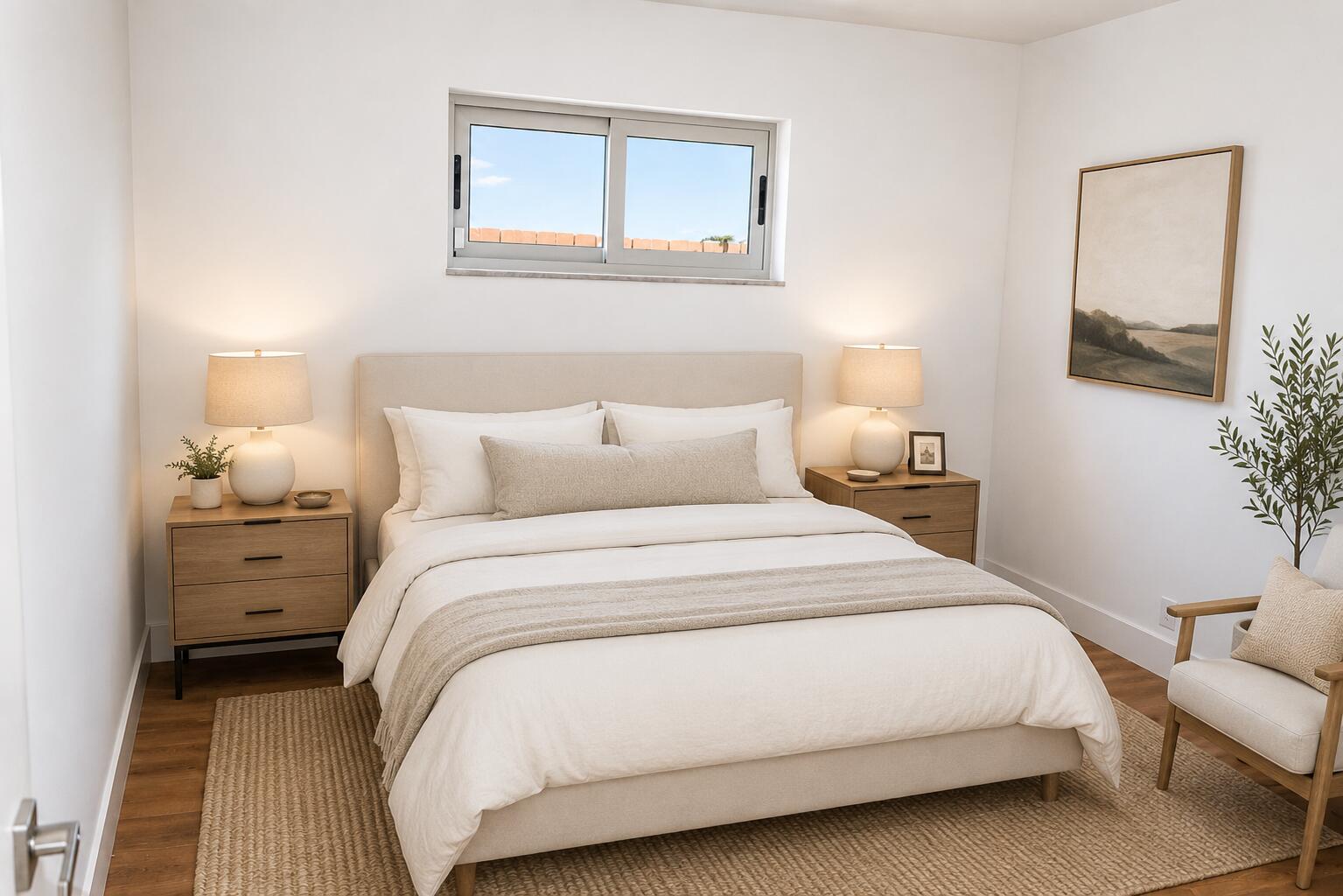 4815 Cleveland Street Hollywood, FL 33021 - Photo 17 of 31 a bedroom with a bed and a night stand