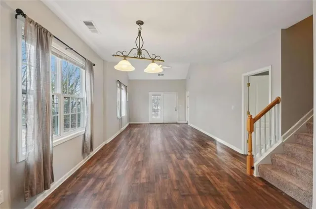 a view of livingroom with hardwood floor and window