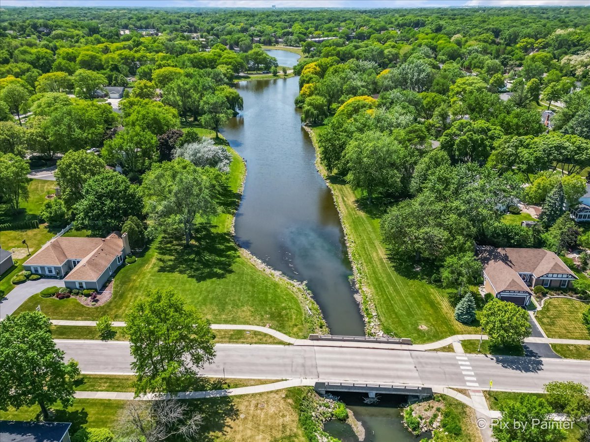 1599 Burning Trail Wheaton, IL 60189 - Photo 51 of 64 an aerial view of residential house with outdoor space and swimming pool