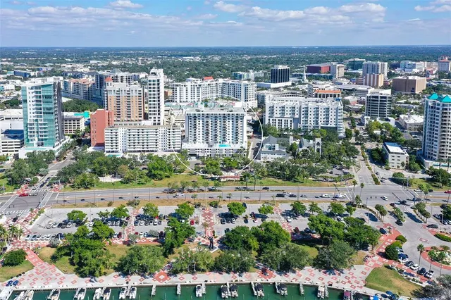 an aerial view of multiple house