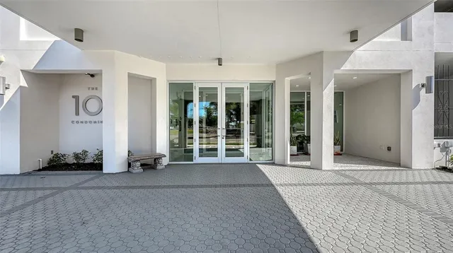 a view of a living room and bathroom