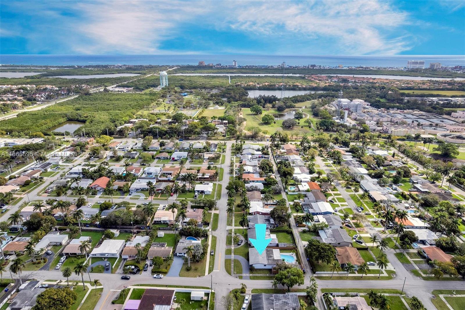 1446 Scott Street Hollywood, FL 33020 - Photo 47 of 47 an aerial view of residential building with parking