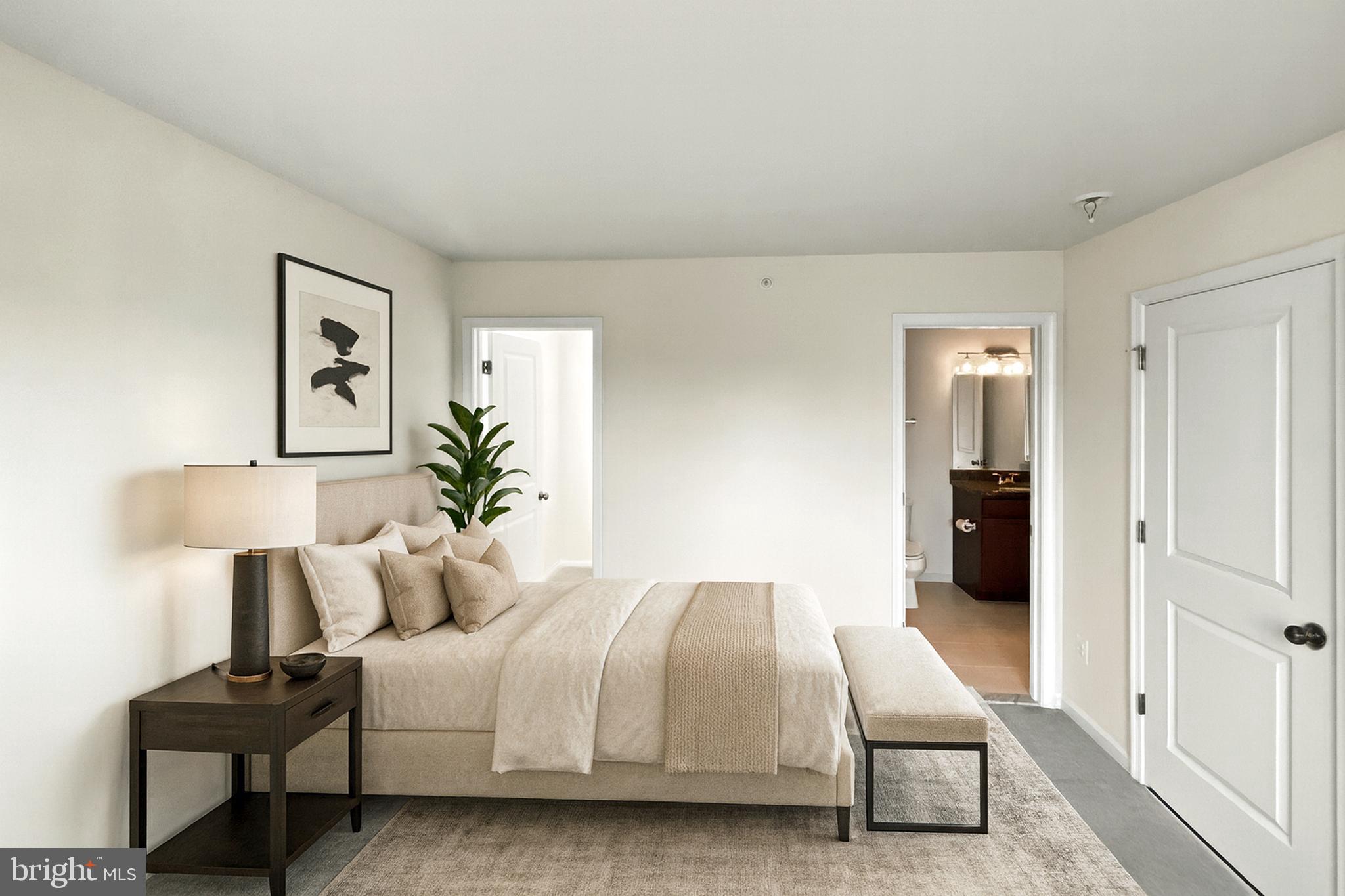 4967 Lakeside Crossing Chantilly, VA 20151 - Photo 35 of 45 a bedroom with a bed and lamp