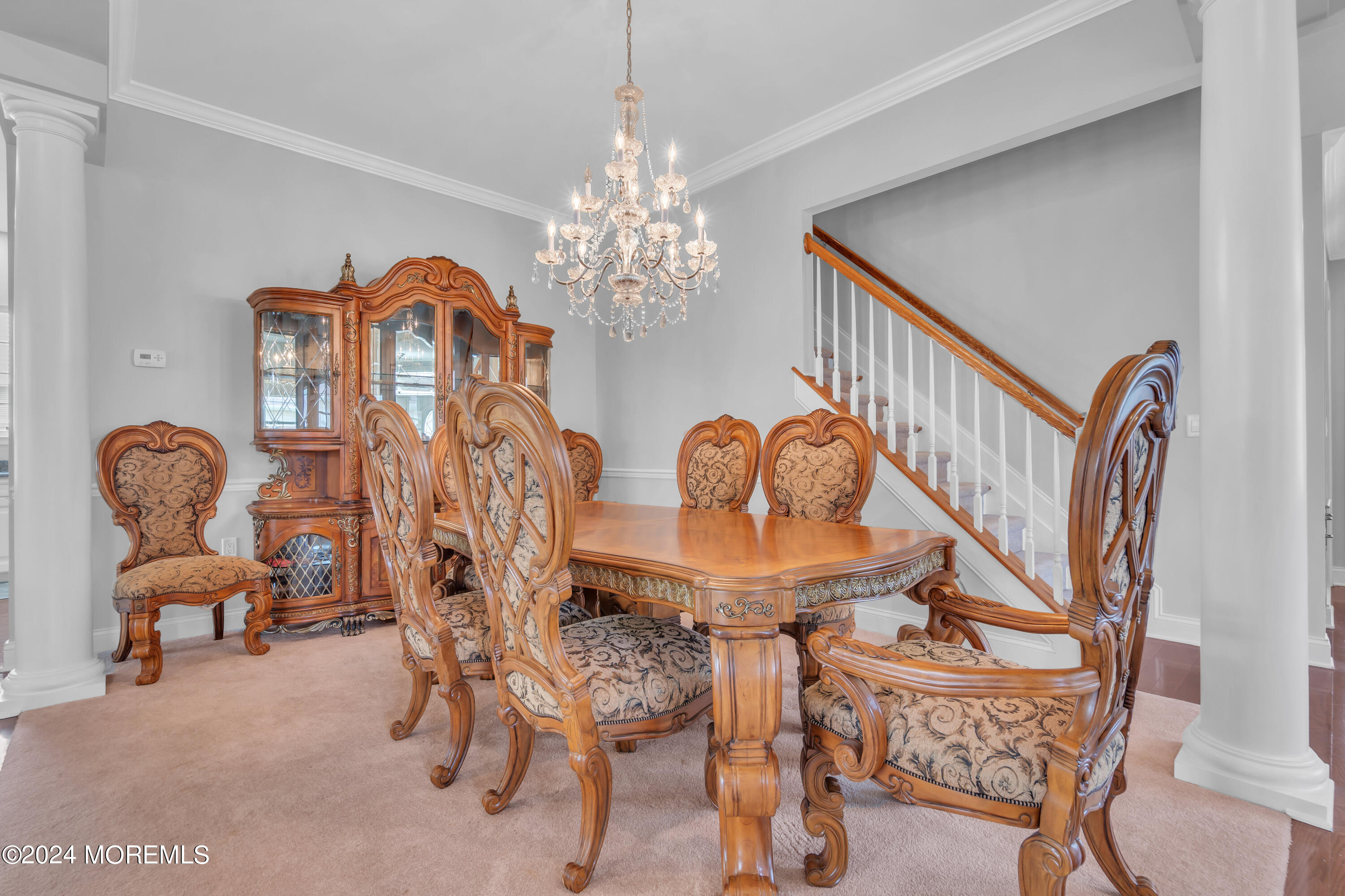 49 Eagleswood Drive Waretown, NJ 08758 - Photo 12 of 51 a view of a dining room with furniture and chandelier
