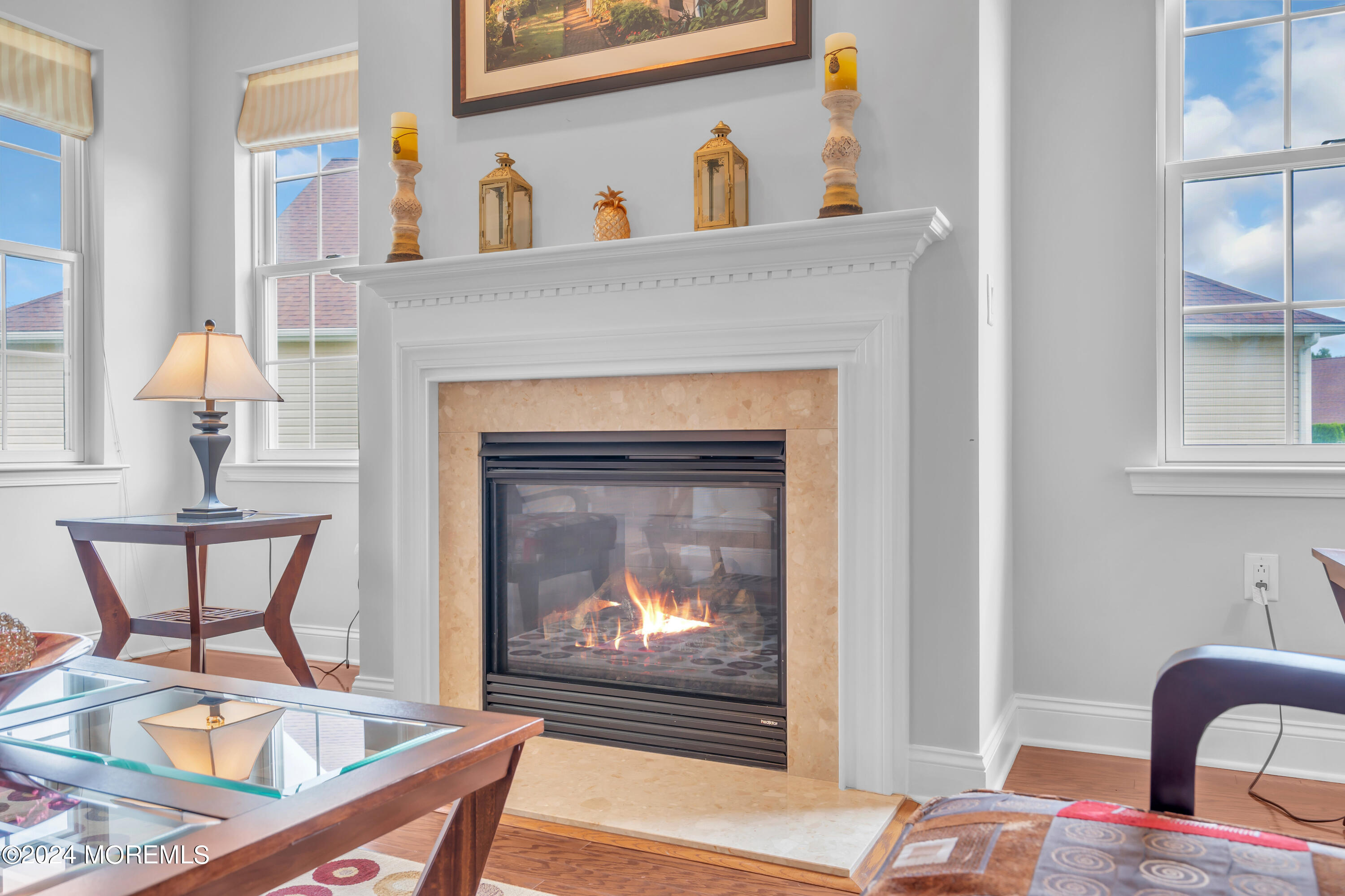 49 Eagleswood Drive Waretown, NJ 08758 - Photo 8 of 51 a living room with furniture and a fireplace