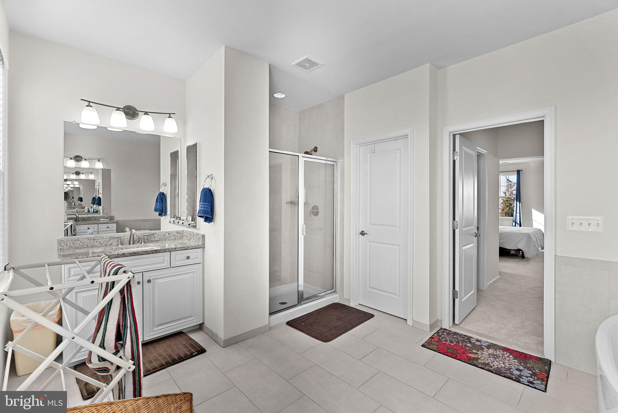 1010 Themis Street Southeast Leesburg, VA 20175 - Photo 35 of 64 a spacious bathroom with a mirror and a shower