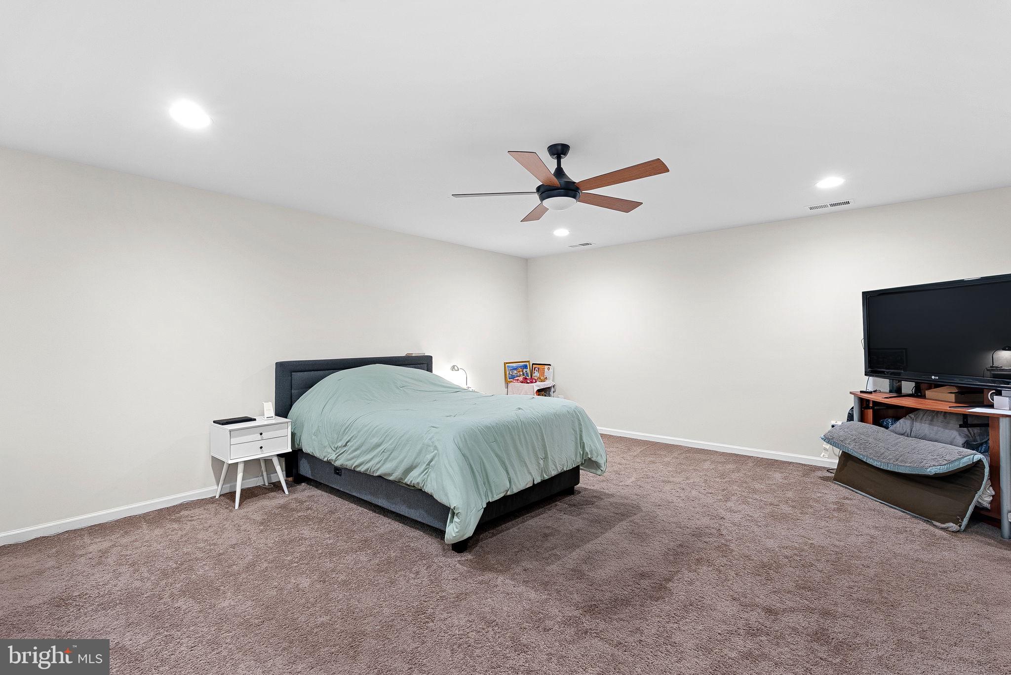 1010 Themis Street Southeast Leesburg, VA 20175 - Photo 53 of 64 a spacious bedroom with a bed and a flat screen tv