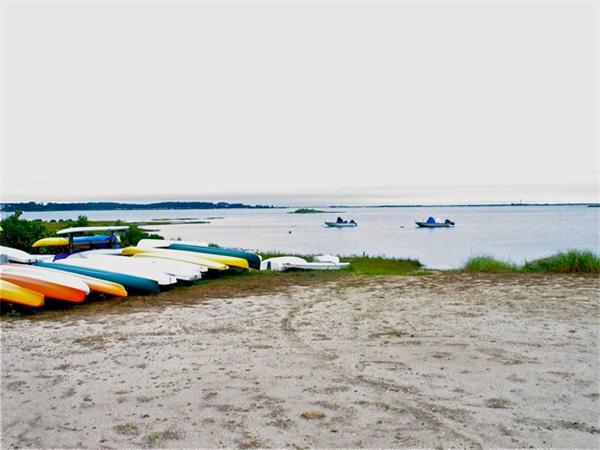 an aerial view of a yard with ocean view
