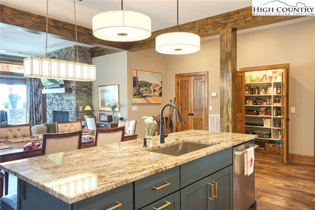 a view of a kitchen counter space